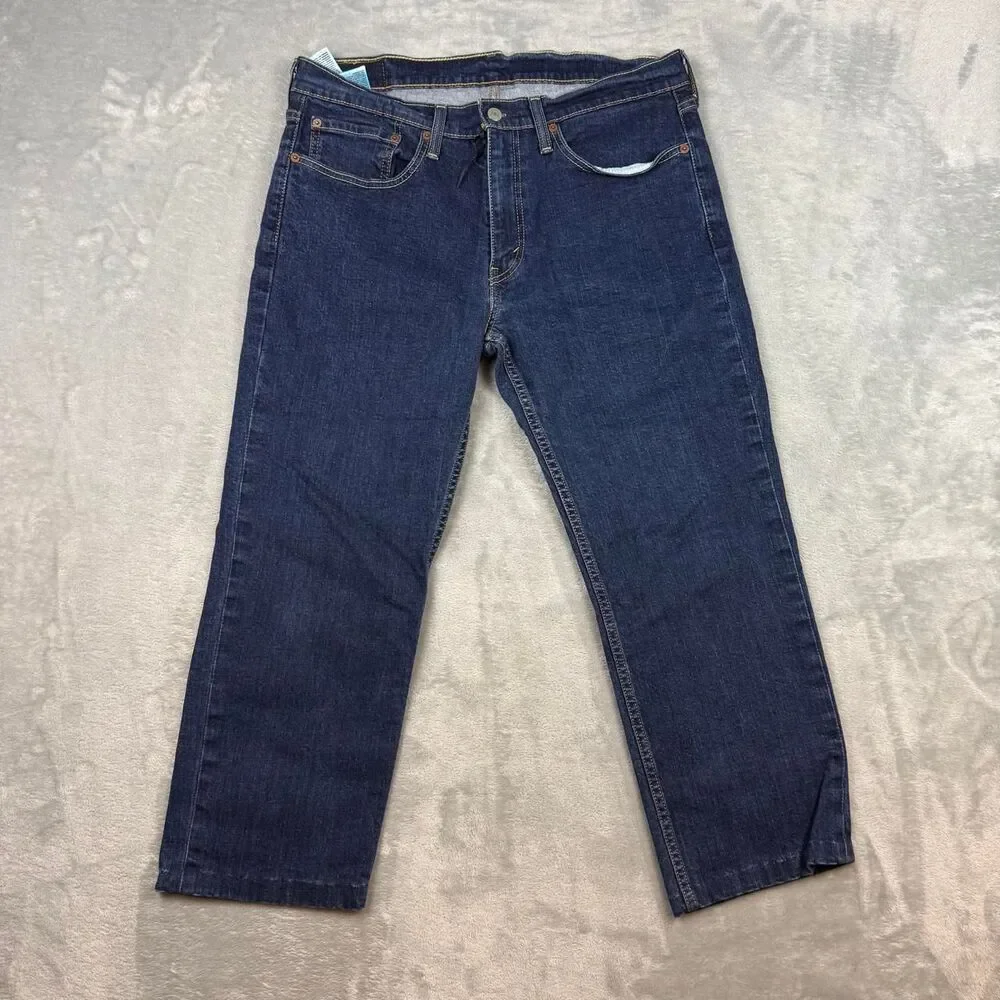 Levi-s Men's Navy and Blue Jeans